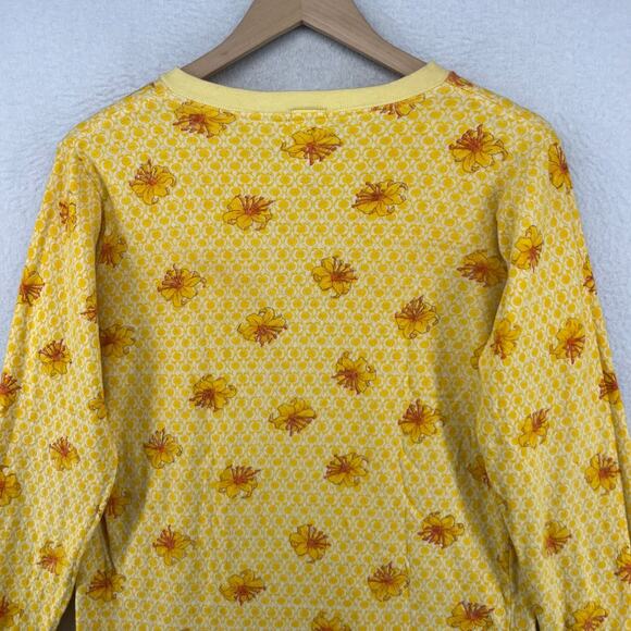DUOFOLD Top Youth 18 2-Layer Baselayer Floral Thermal Wool Blend Yellow VTG - Picture 5 of 13